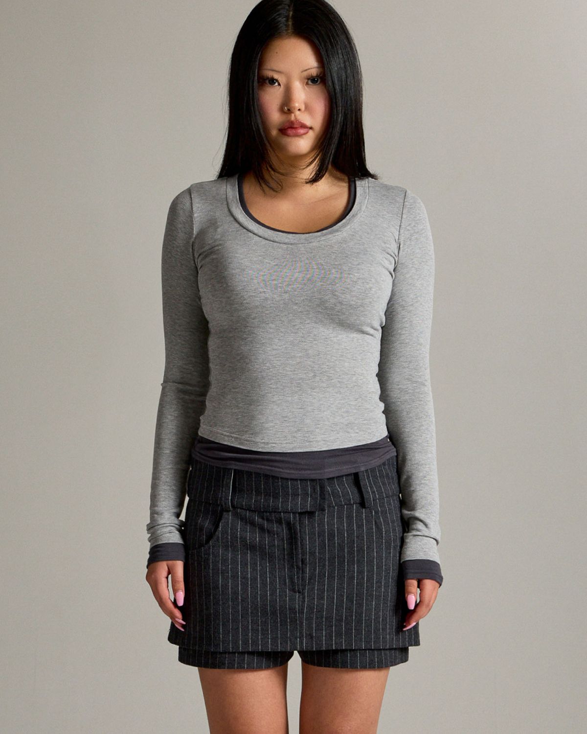 쿨시스(COOLSIS) CS SOFT LAYERED TOP-067 (GRAY)