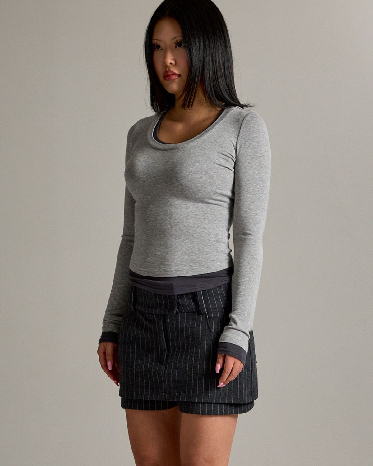 쿨시스(COOLSIS) CS SOFT LAYERED TOP-067 (GRAY)