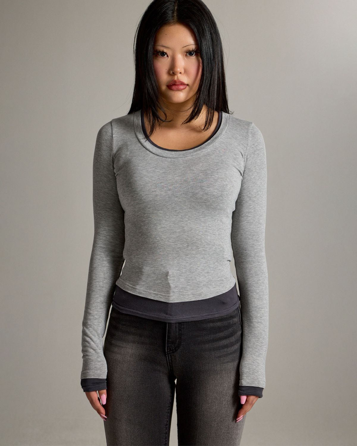 쿨시스(COOLSIS) CS SOFT LAYERED TOP-067 (GRAY)