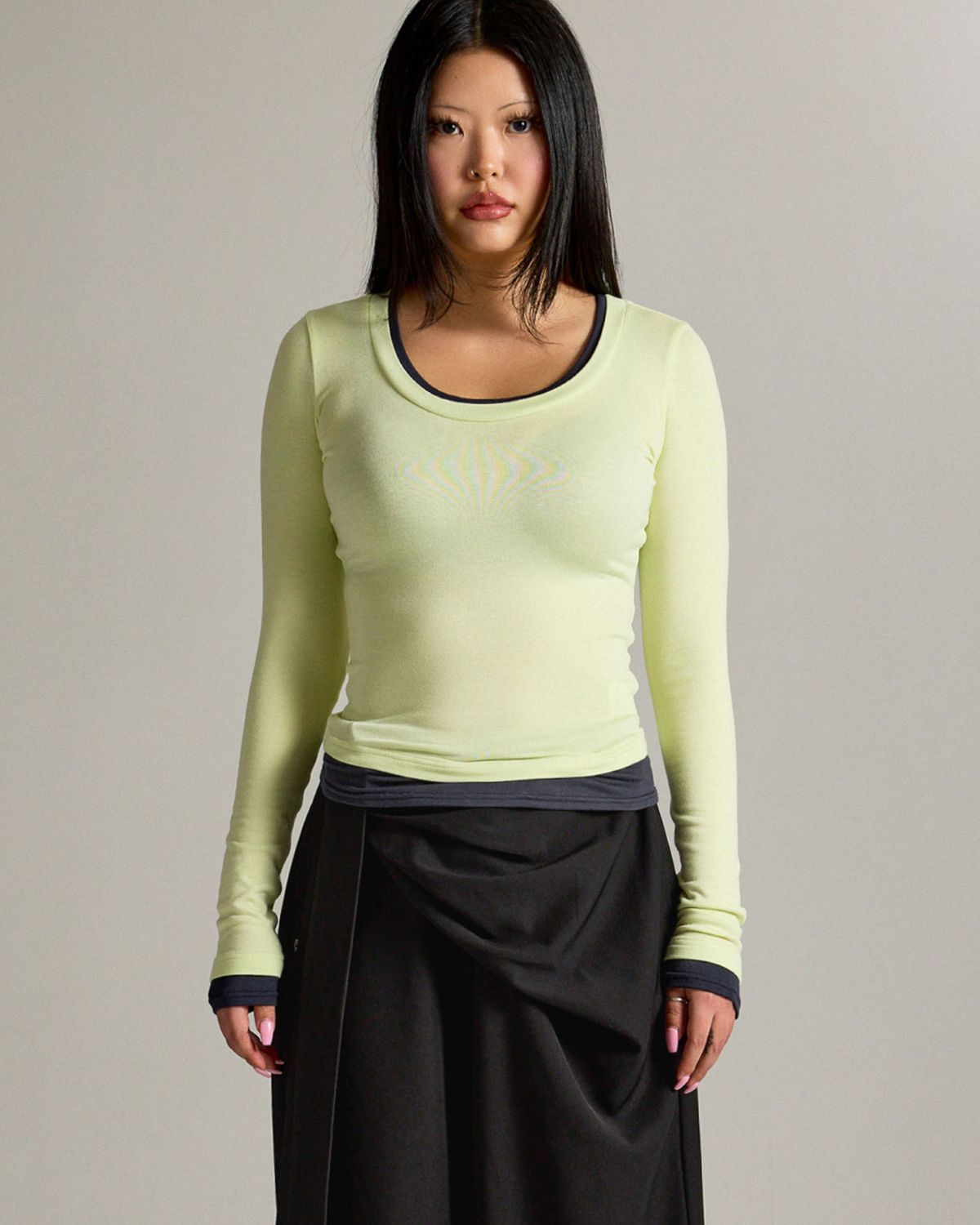쿨시스(COOLSIS) CS SOFT LAYERED TOP-067 (LIME)