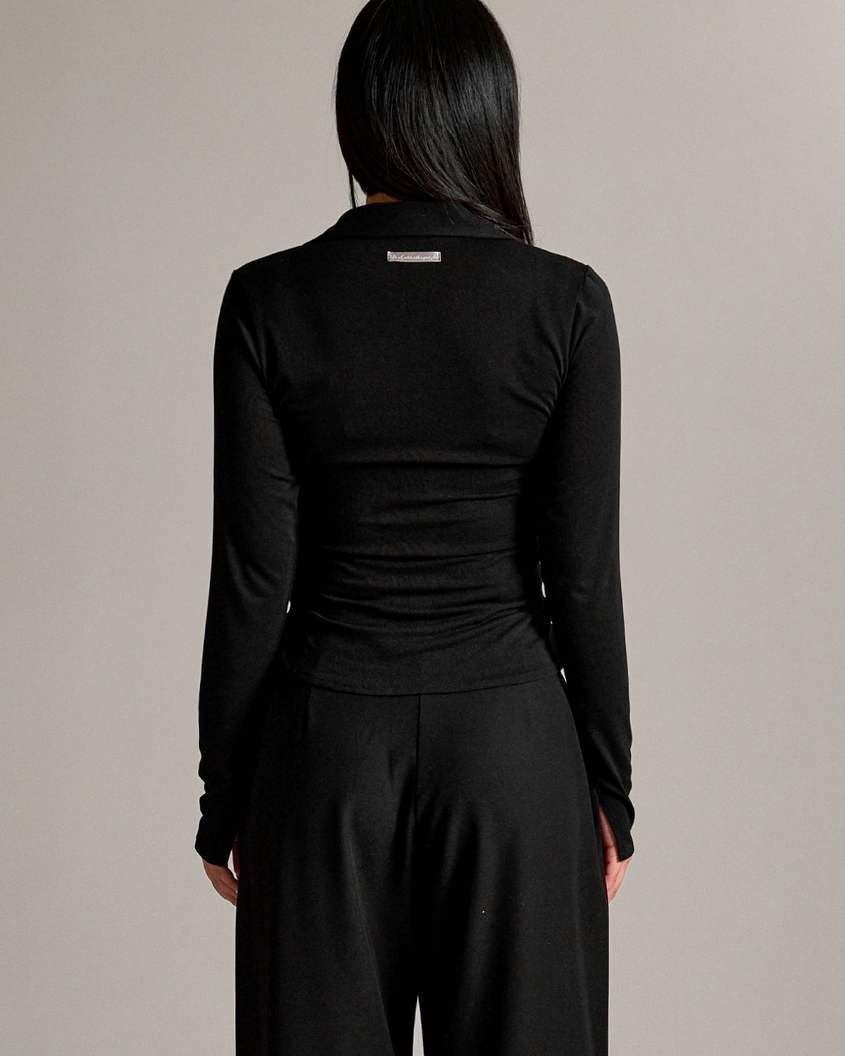 쿨시스(COOLSIS) CS DRAPE WRAP SHIRTS-068 (BLACK)