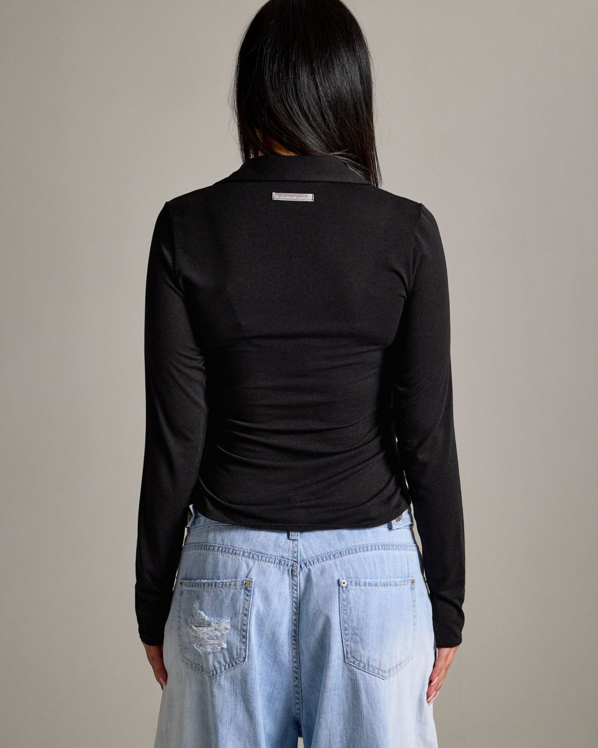쿨시스(COOLSIS) CS DRAPE WRAP SHIRTS-068 (BLACK)