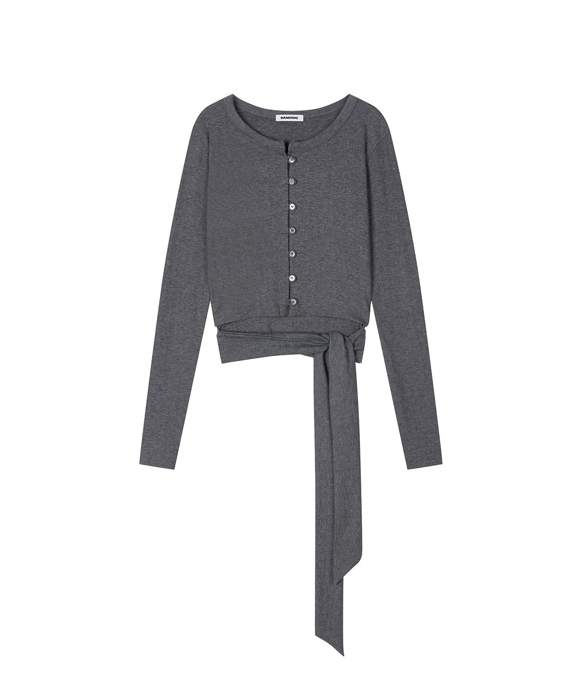 샌드릭(SANDRIC) Strap Summer Cardigan_Charcoal