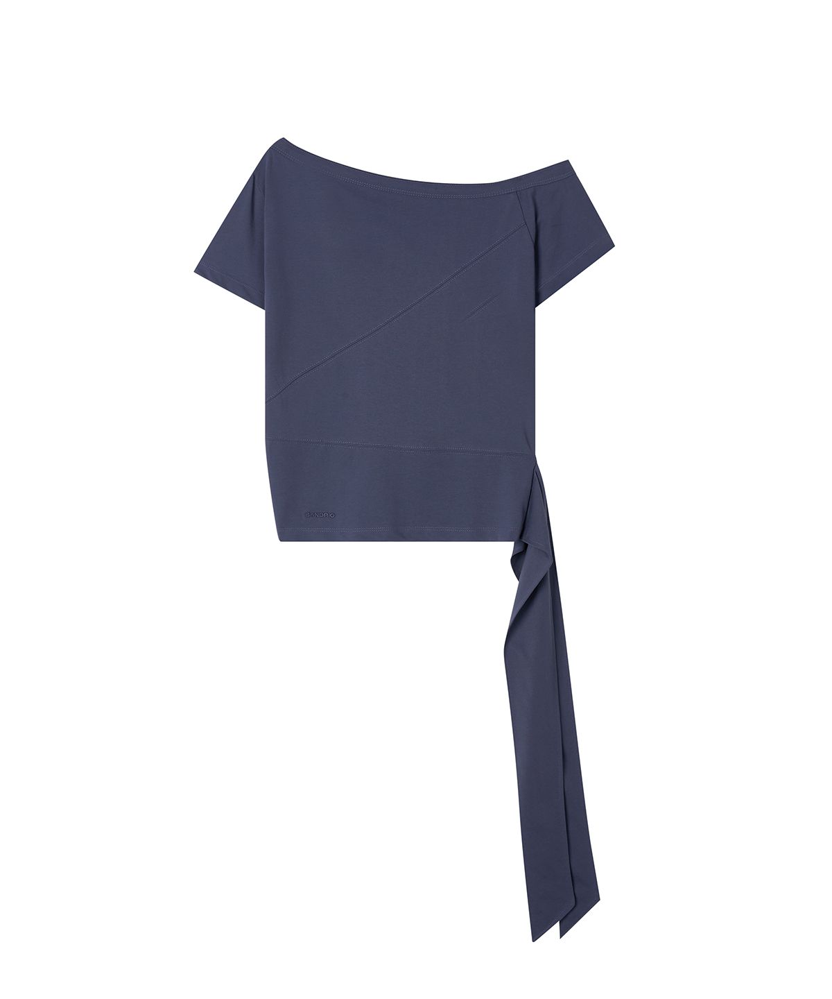 샌드릭(SANDRIC) One-Shoulder Strap Tee_Blue