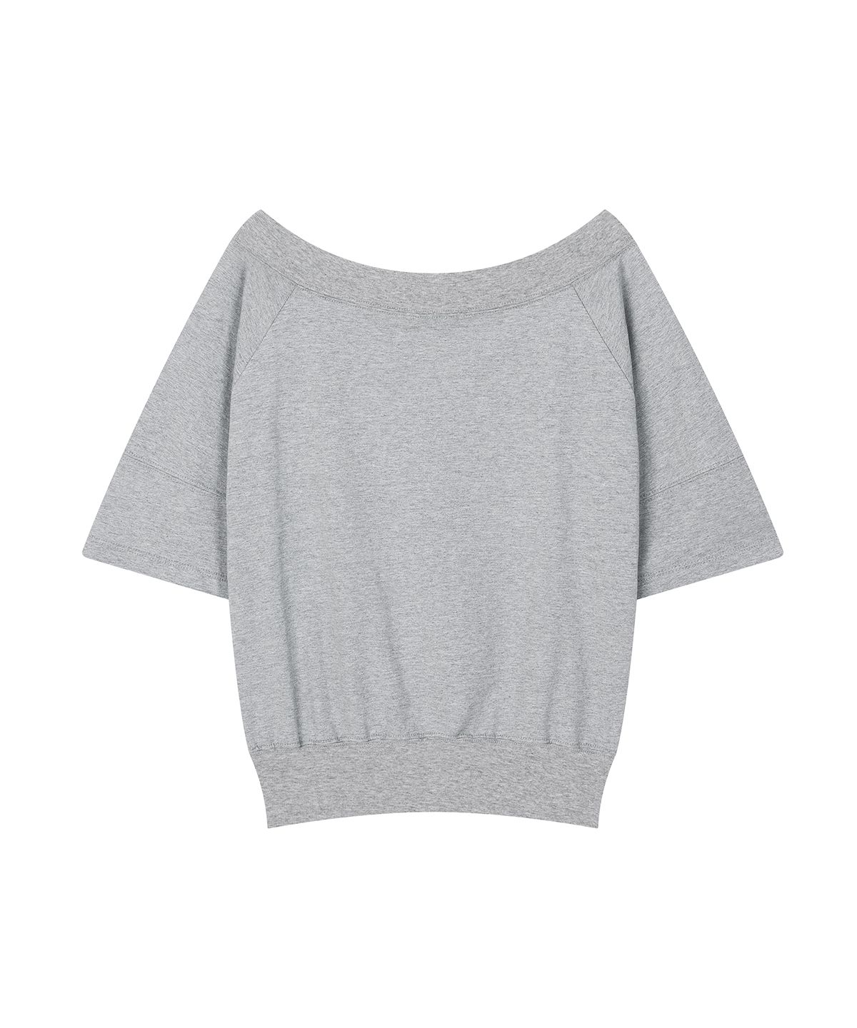 샌드릭(SANDRIC) Multi-Neck Tee_Melange grey