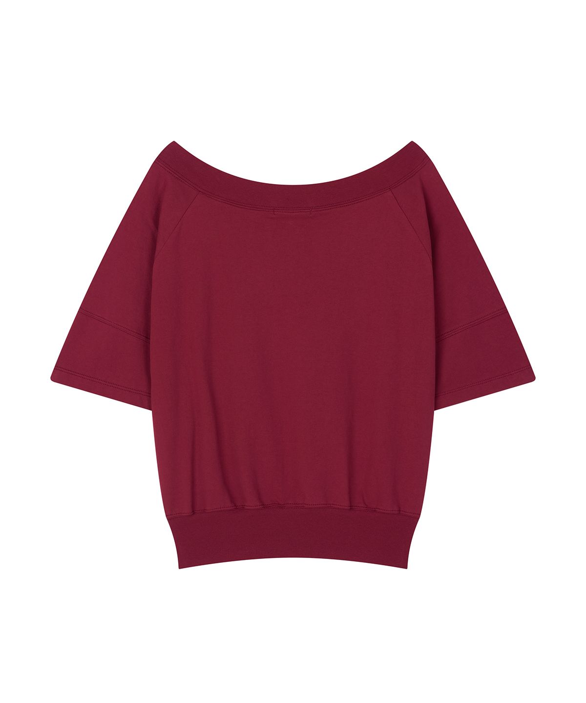 샌드릭(SANDRIC) Multi-Neck Tee_Wine