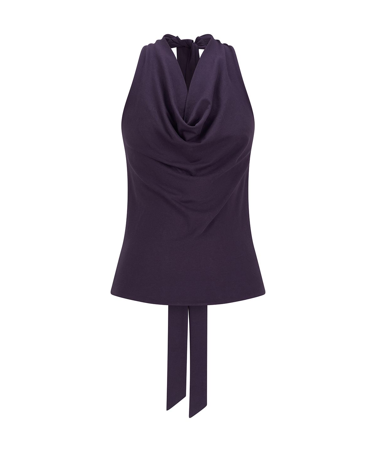 샌드릭(SANDRIC) Draped Halter Sleeveless_Purple