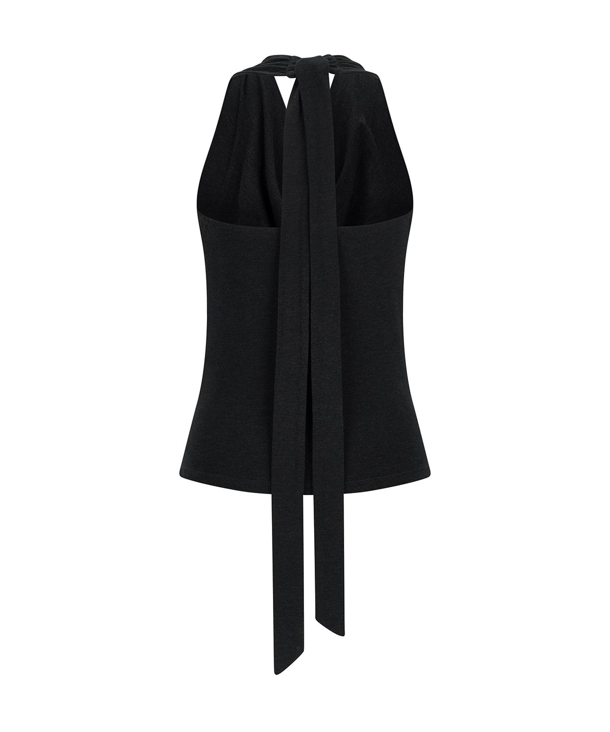 샌드릭(SANDRIC) Draped Halter Sleeveless_Charcoal