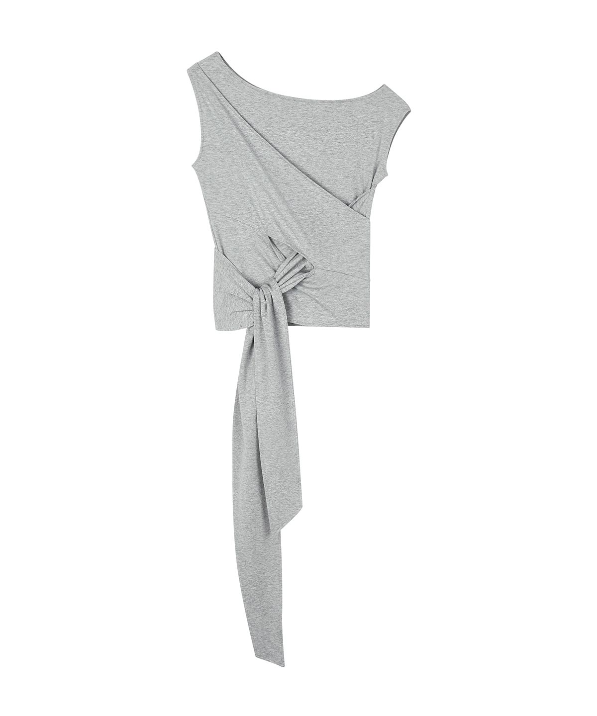 샌드릭(SANDRIC) One-Shoulder Strap Sleeveless_Melange grey