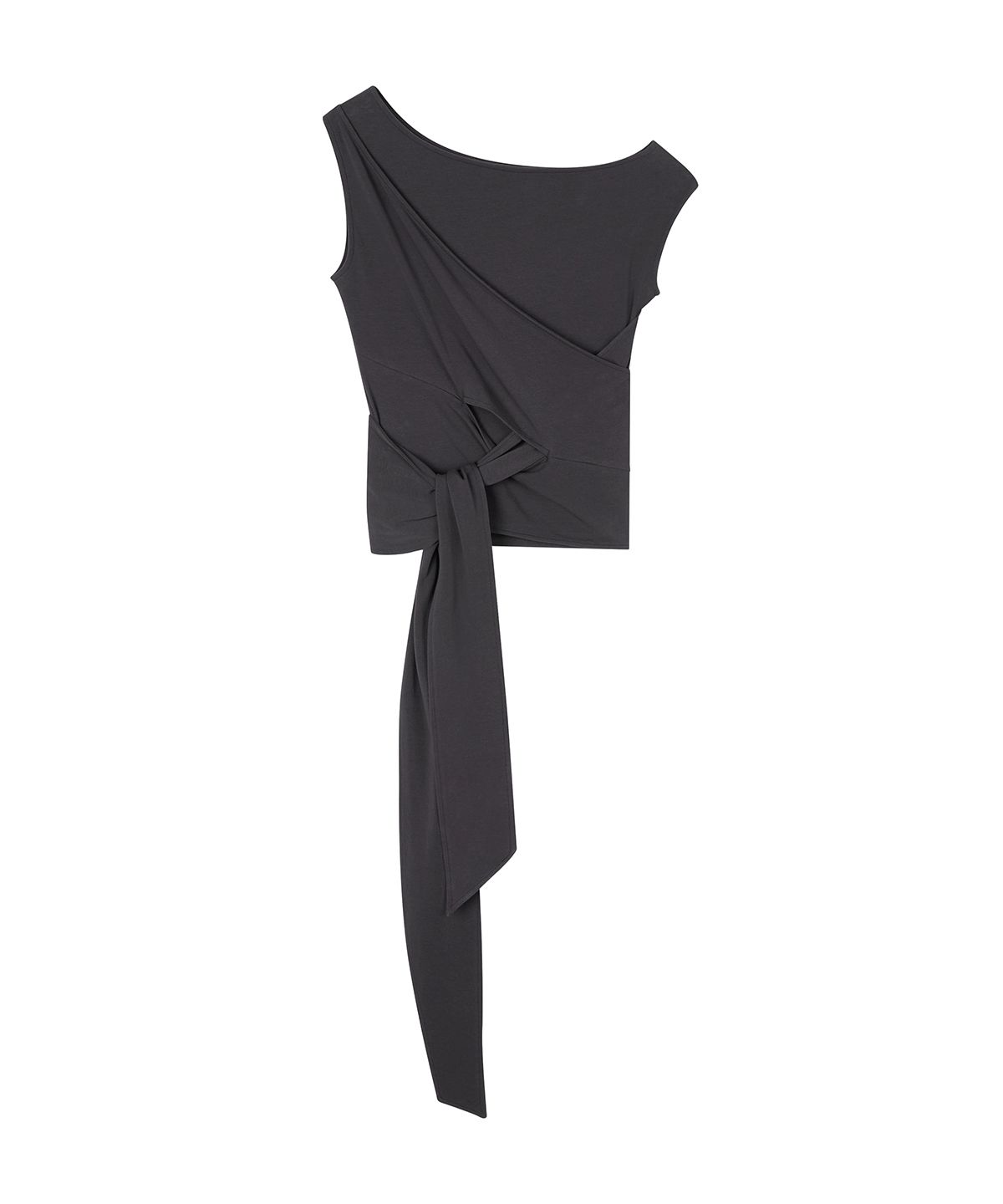 샌드릭(SANDRIC) One-Shoulder Strap Sleeveless_Charcoal