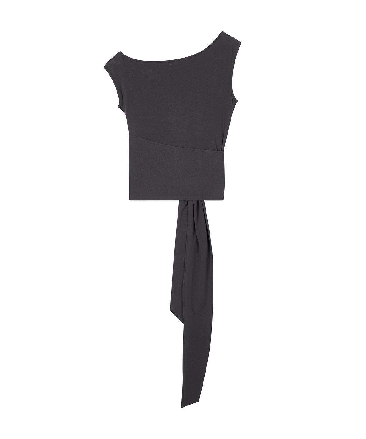 샌드릭(SANDRIC) One-Shoulder Strap Sleeveless_Charcoal