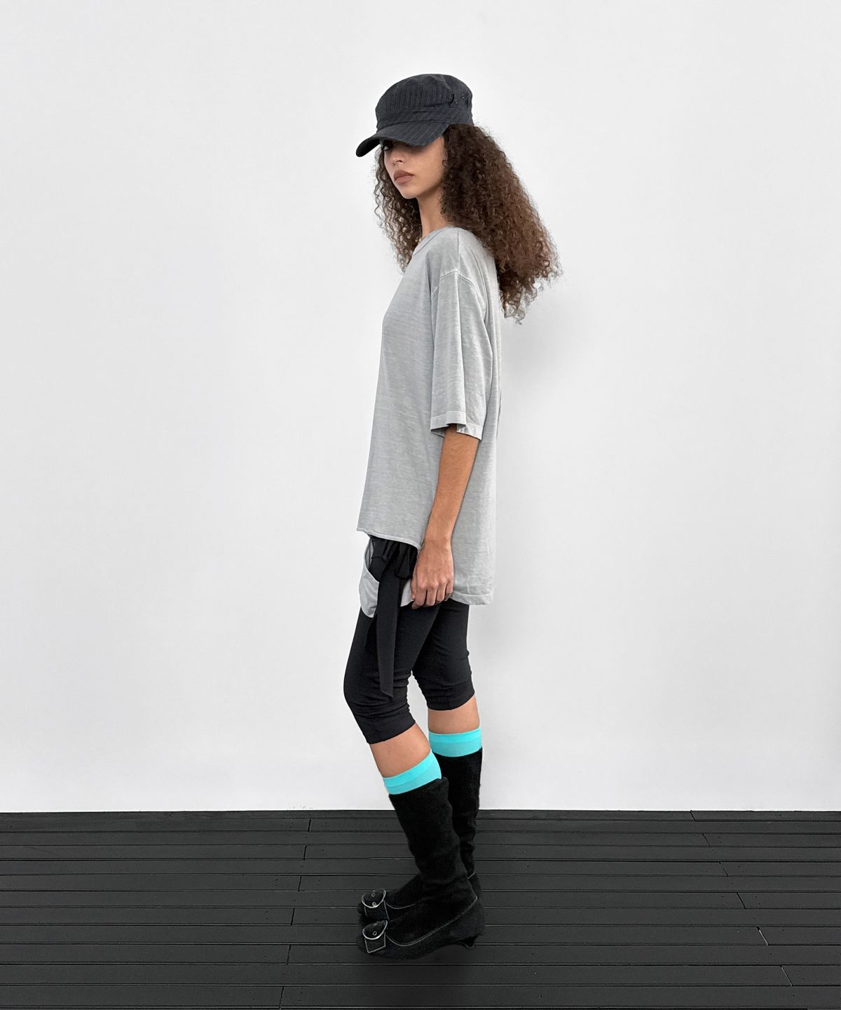 샌드릭(SANDRIC) Overfit Washed Tee_Light grey