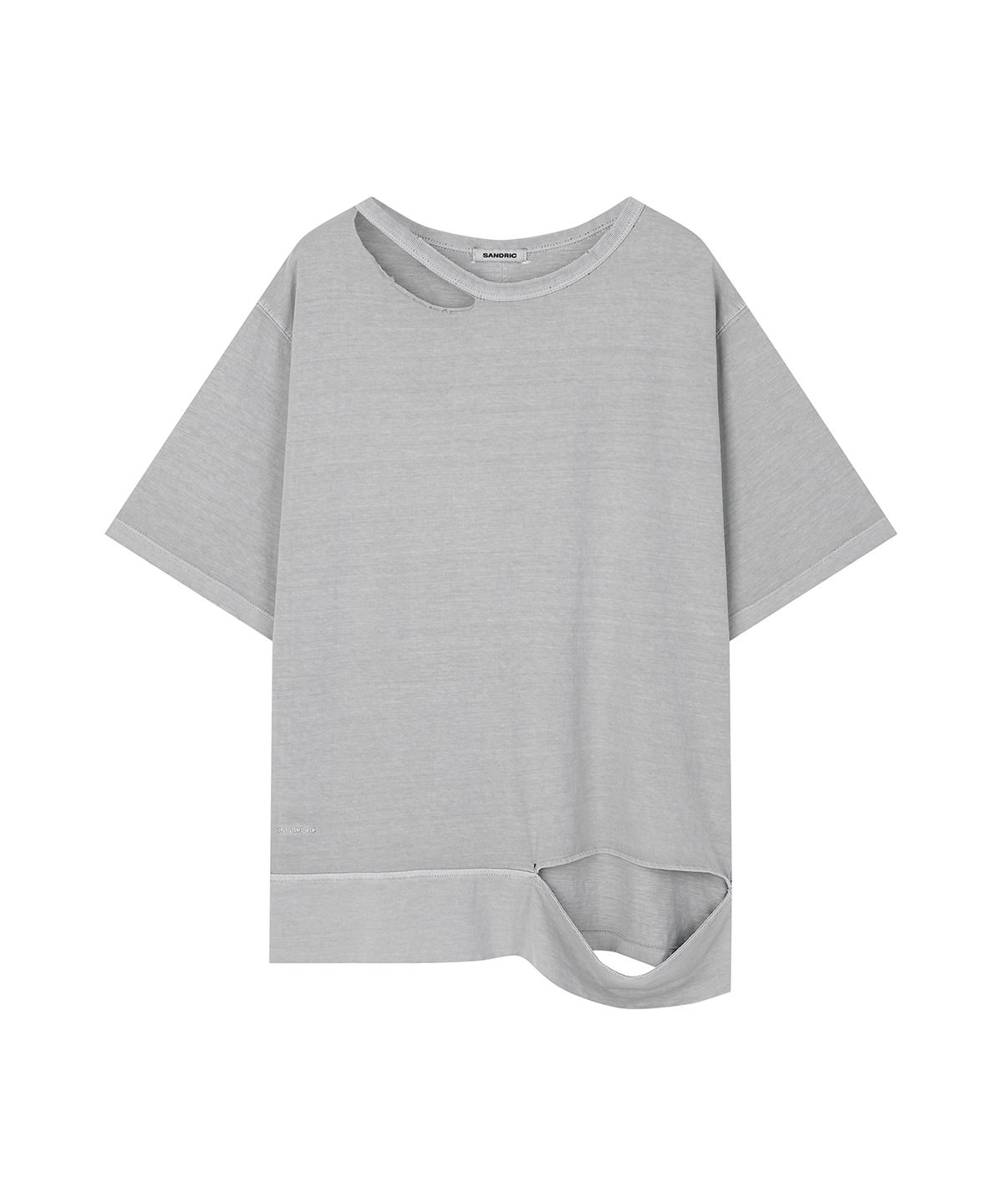 샌드릭(SANDRIC) Overfit Washed Tee_Light grey