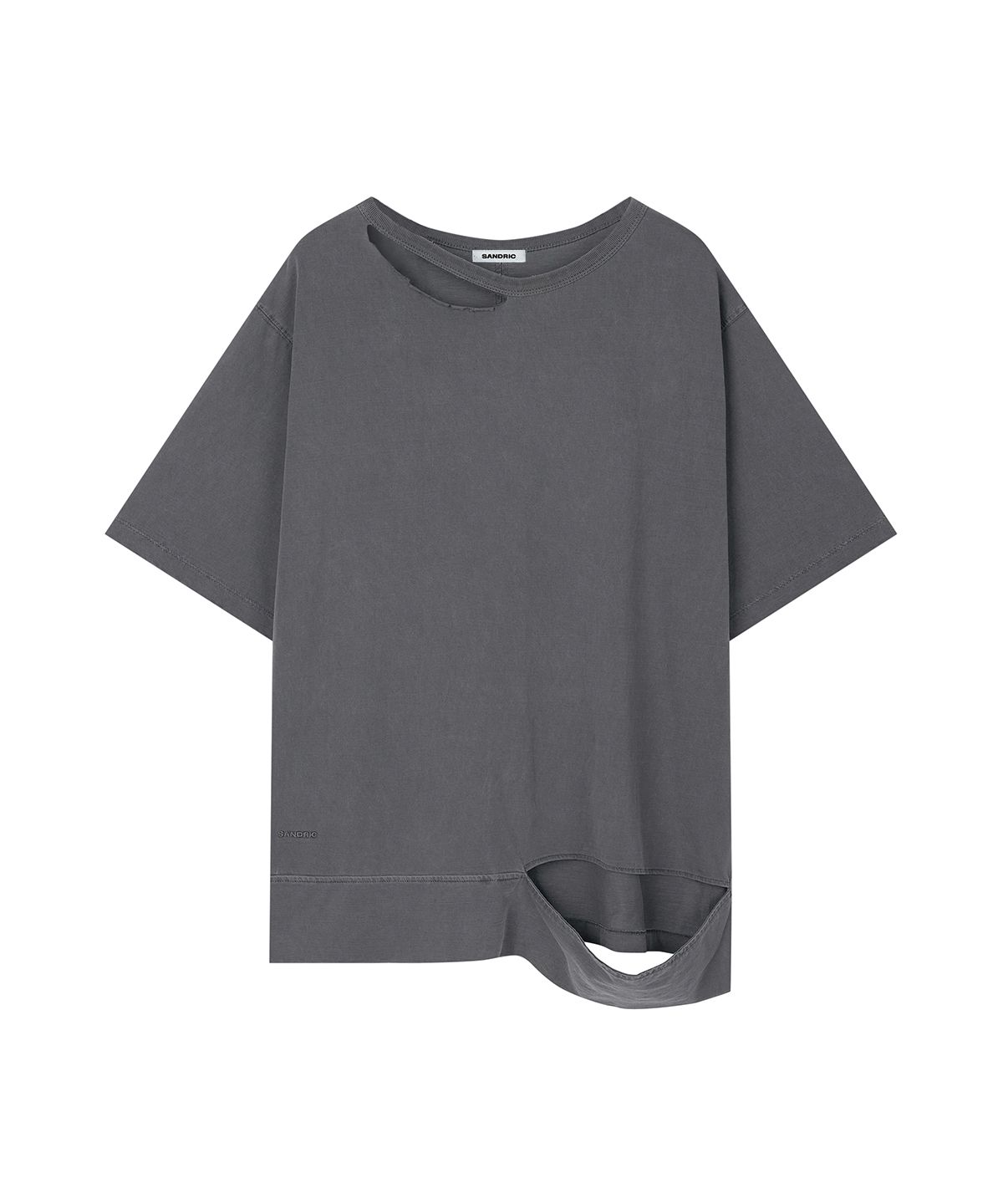 샌드릭(SANDRIC) Overfit Washed Tee_Dark grey
