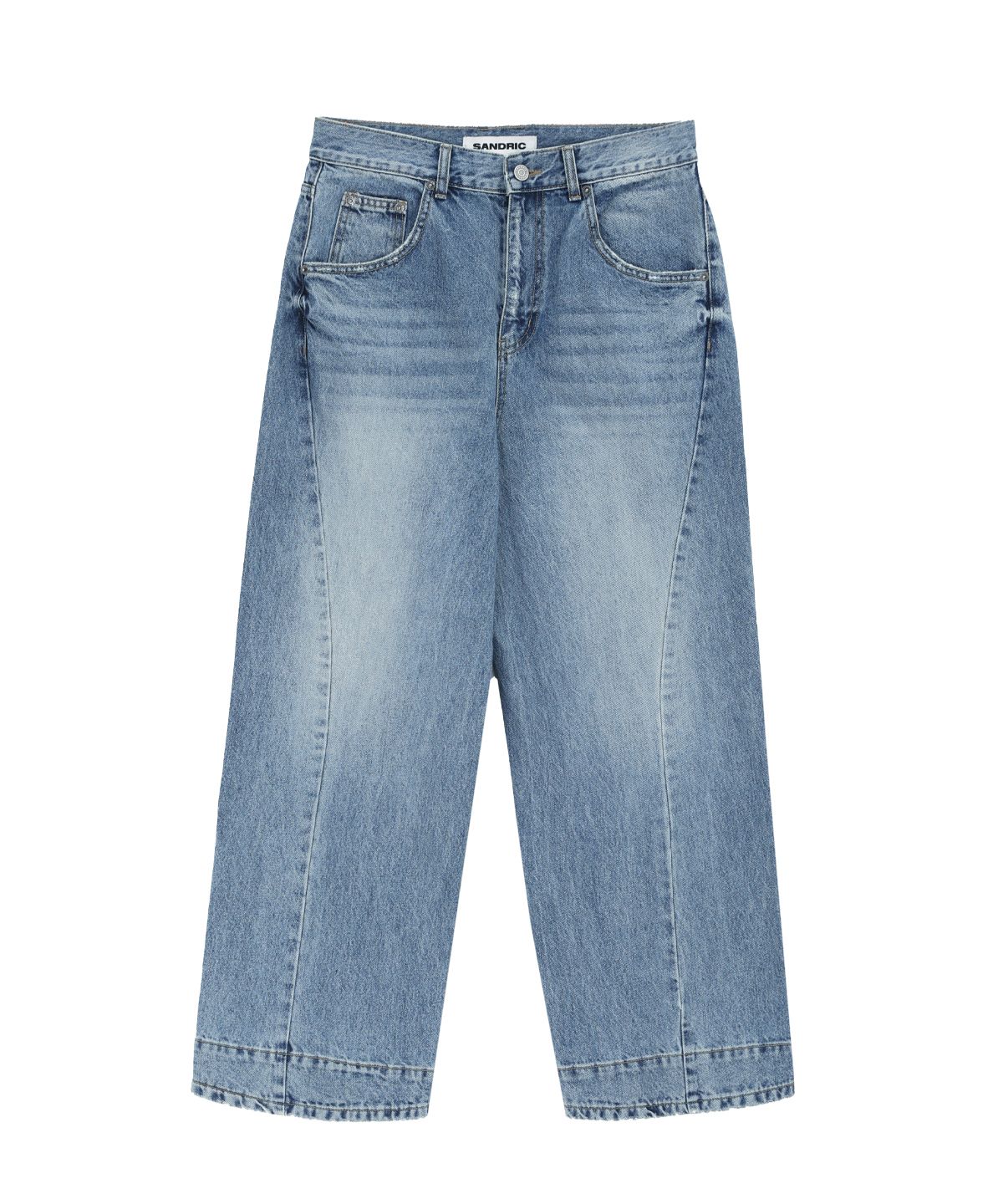 샌드릭(SANDRIC) Curved Denim Pants_Light blue