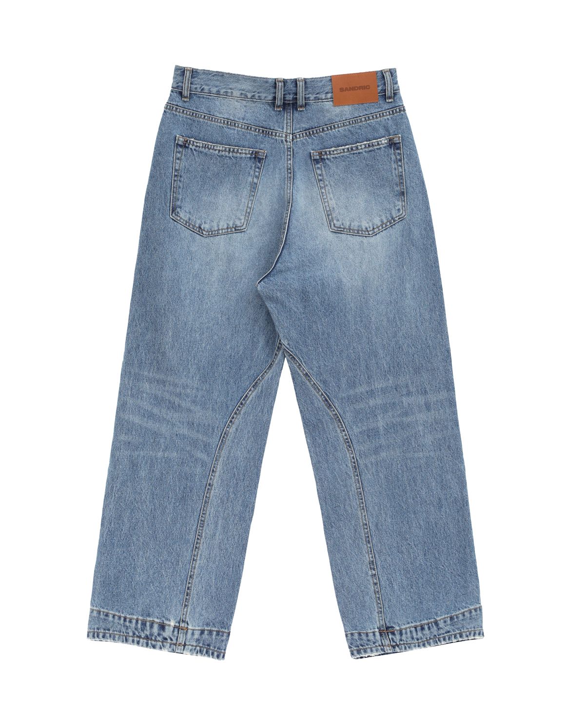 샌드릭(SANDRIC) Curved Denim Pants_Light blue