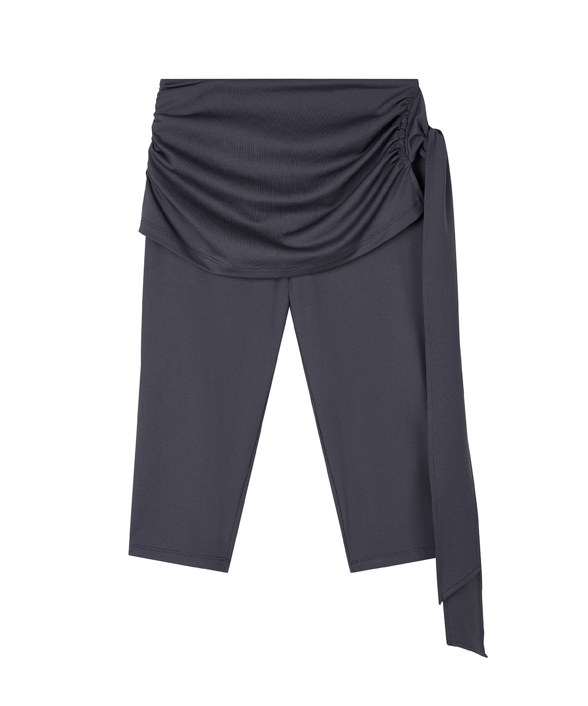 샌드릭(SANDRIC) Capri Wrap Skirt Pants_Charcoal
