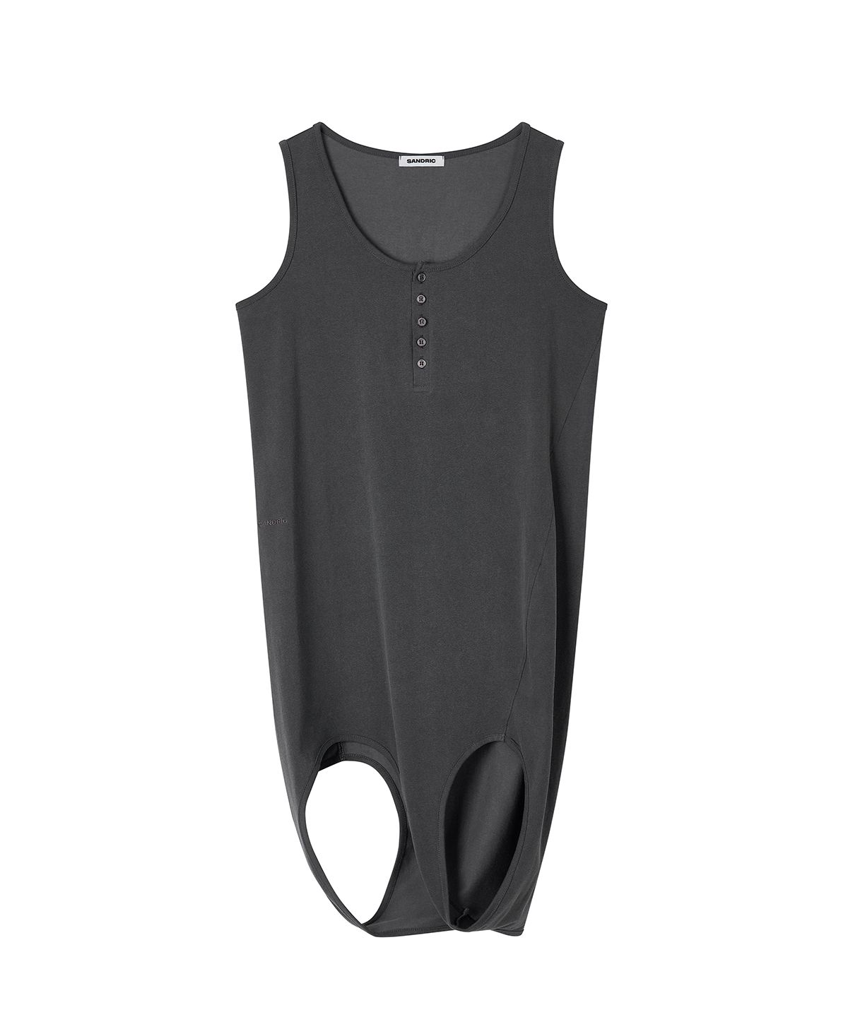 샌드릭(SANDRIC) Hole String Sleeveless_Charcoal