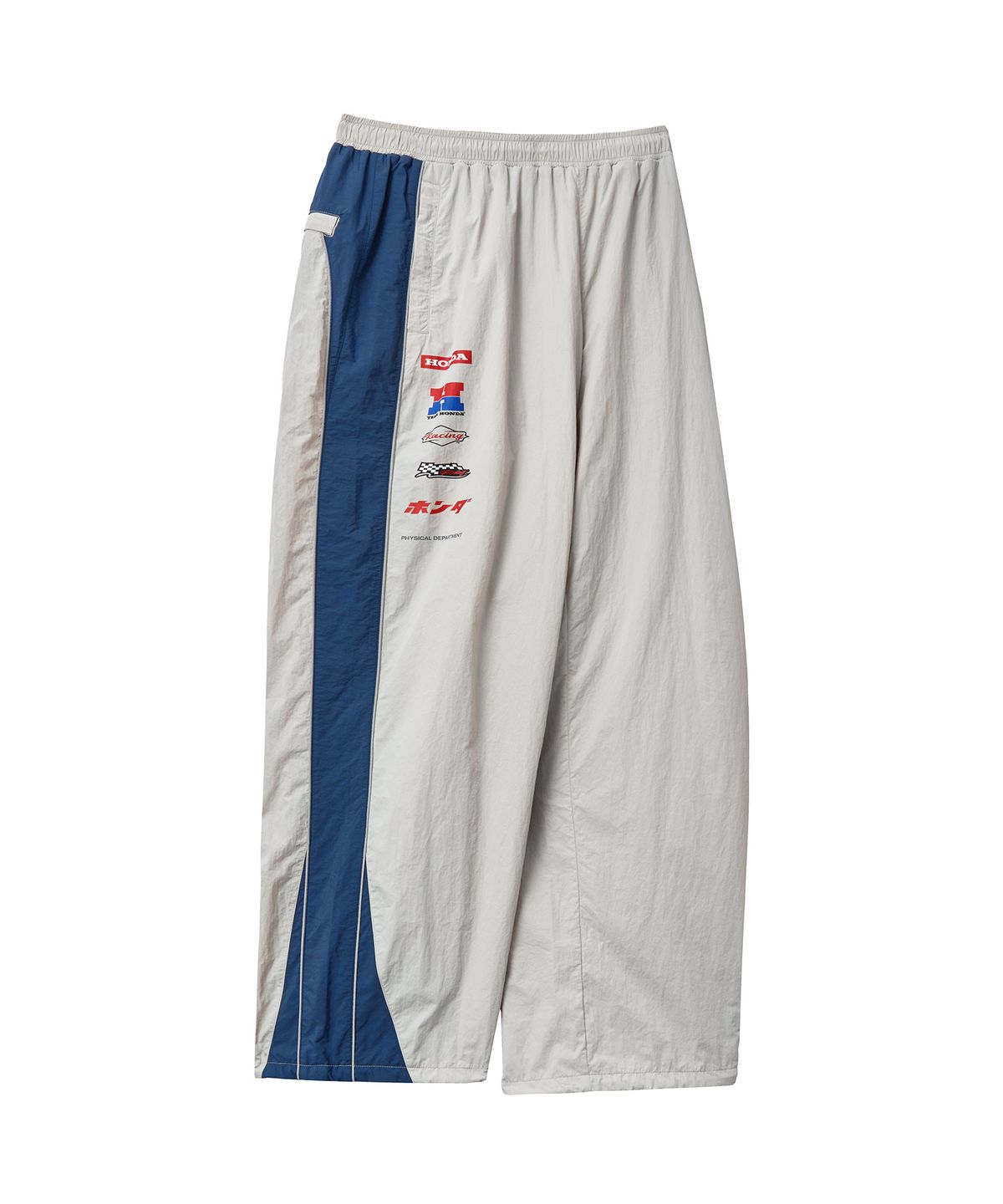 핍스 모터사이클(PHYPS MOTORCYCLE) Nylon Multi Logo Pants White