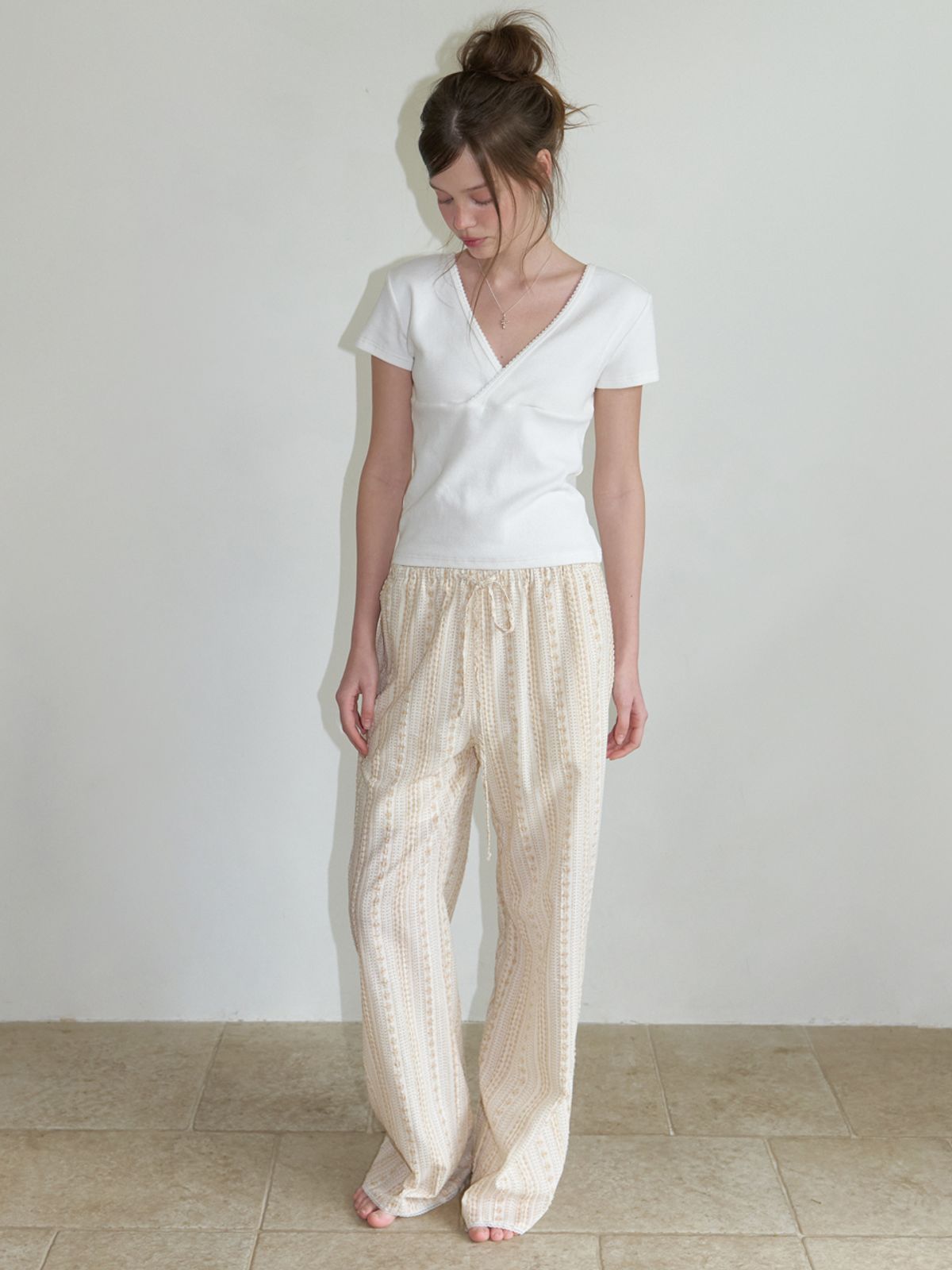 리엘(RE L) Liv banding pants (beige)