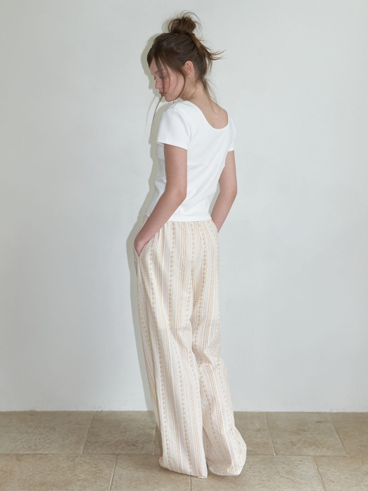 리엘(RE L) Liv banding pants (beige)
