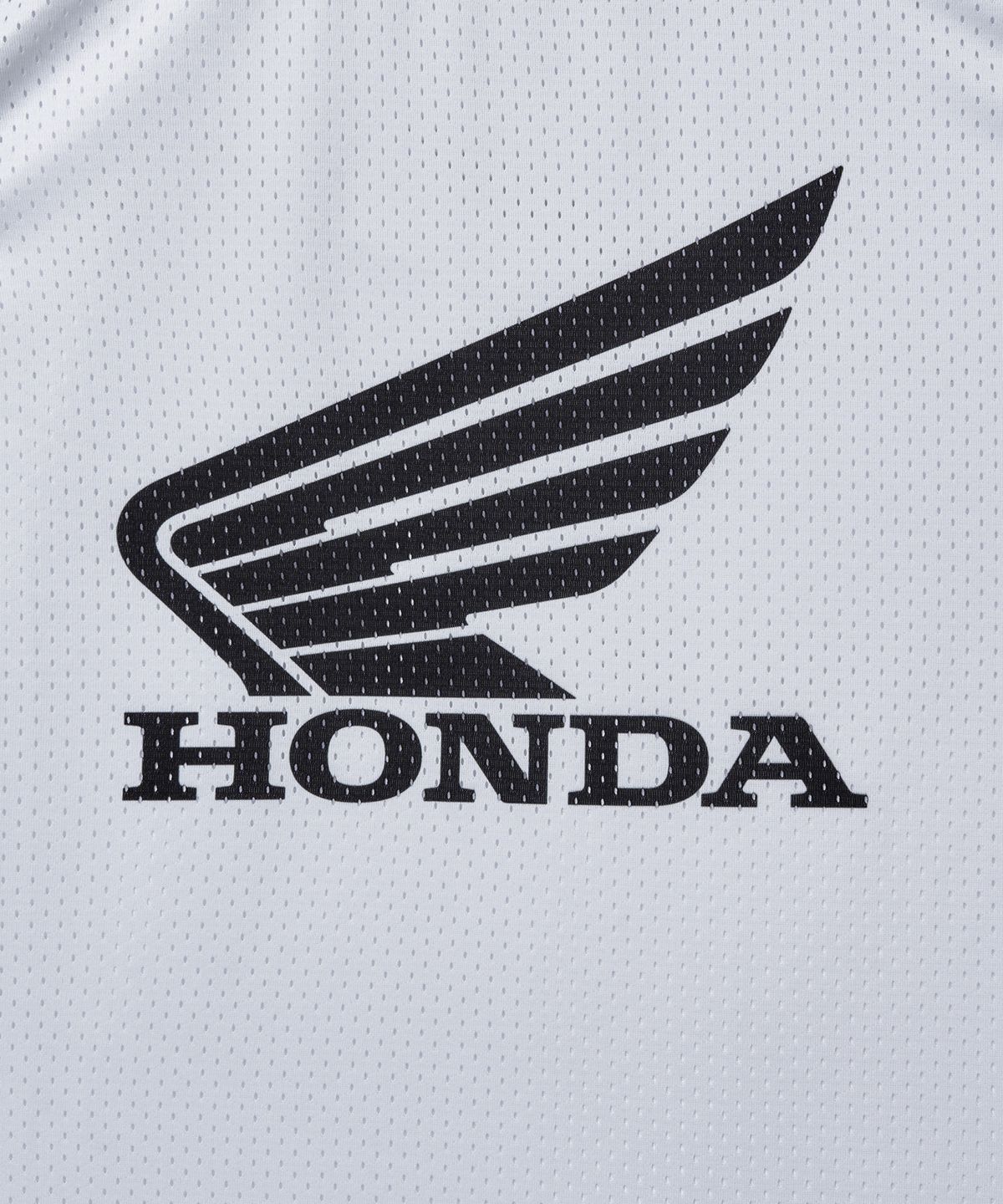 핍스 모터사이클(PHYPS MOTORCYCLE) Original Wing Logo Mesh Ringer Sleeveless White