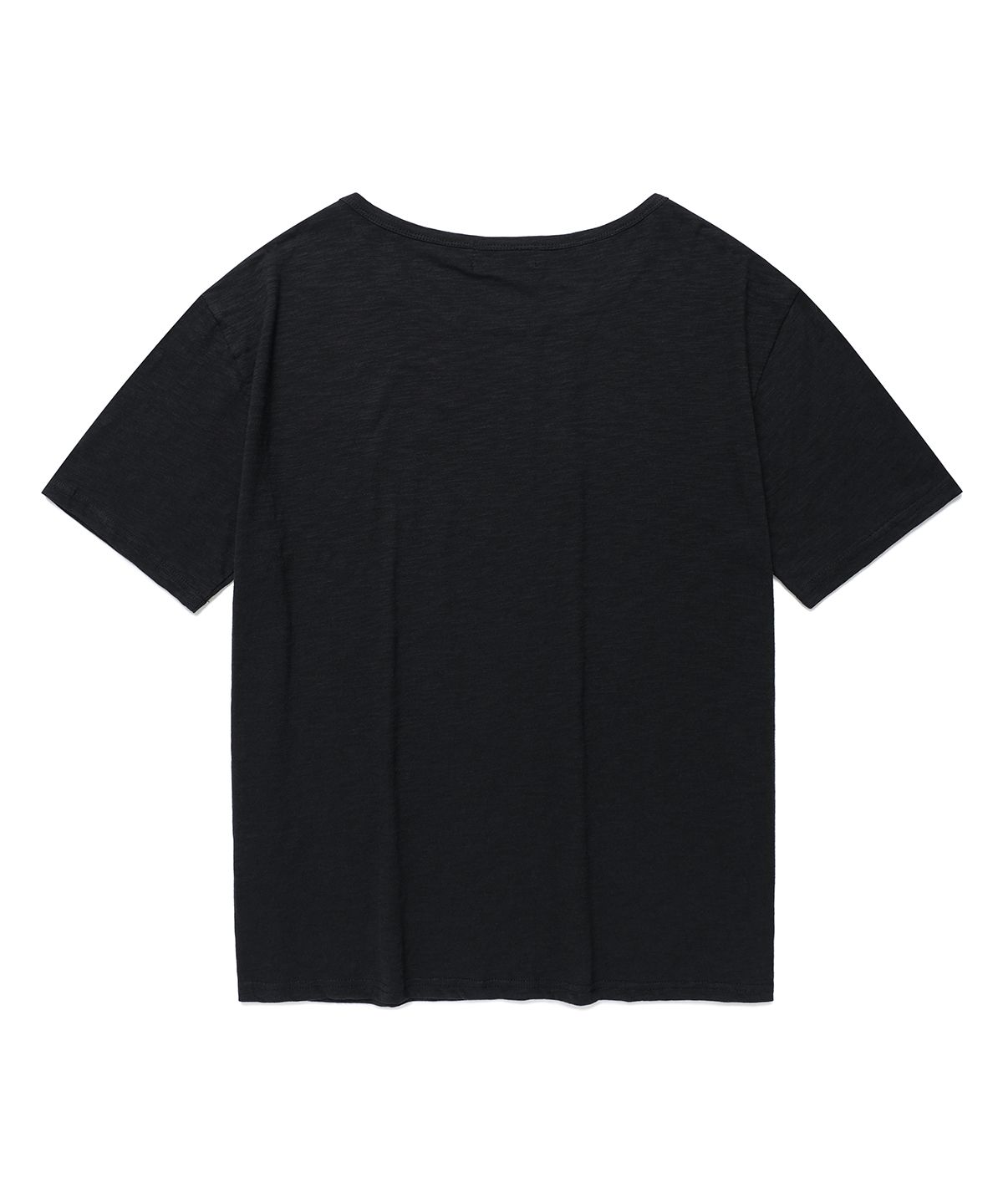 프레리(PRAIRIE) U넥 슬라브 반팔 티셔츠 (BLACK)