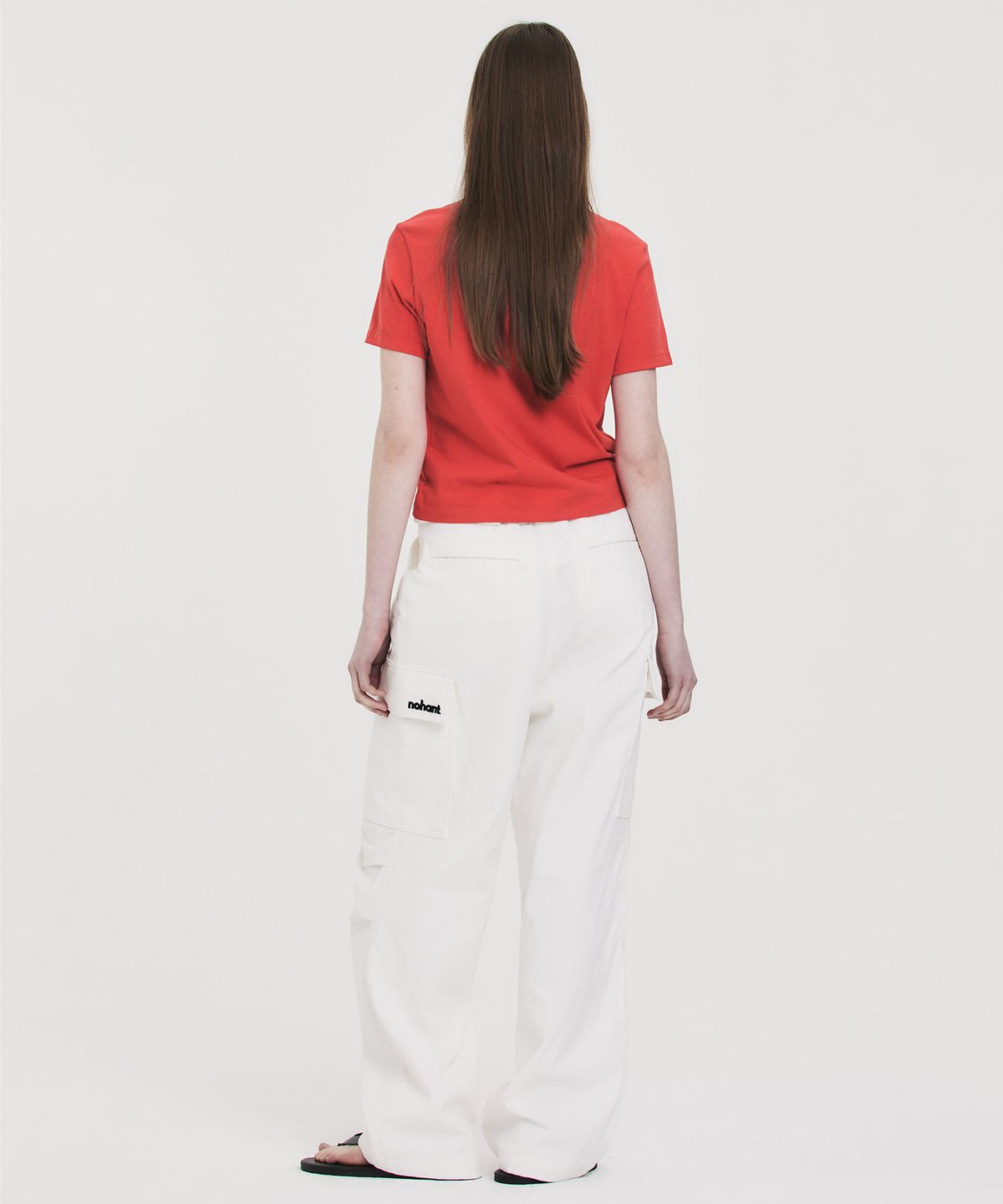 노앙(NOHANT) COLLEGE CROPPED T-SHIRT RED