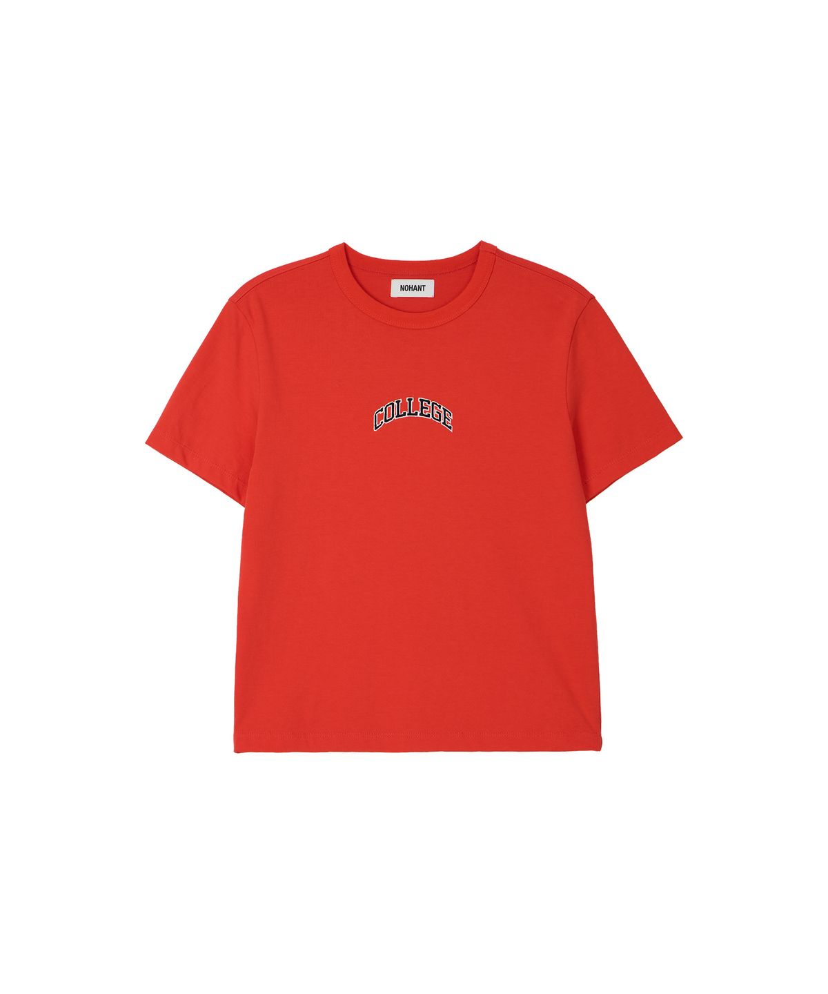 노앙(NOHANT) COLLEGE CROPPED T-SHIRT RED
