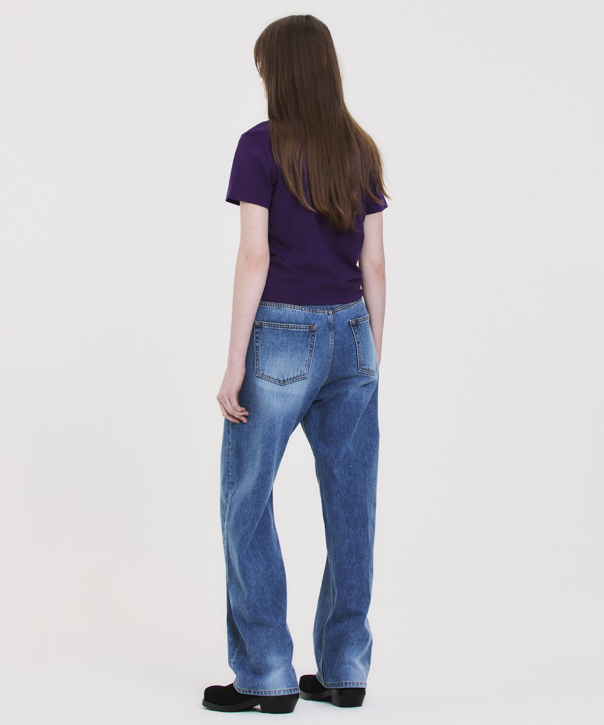 노앙(NOHANT) COLLEGE CROPPED T-SHIRT PURPLE