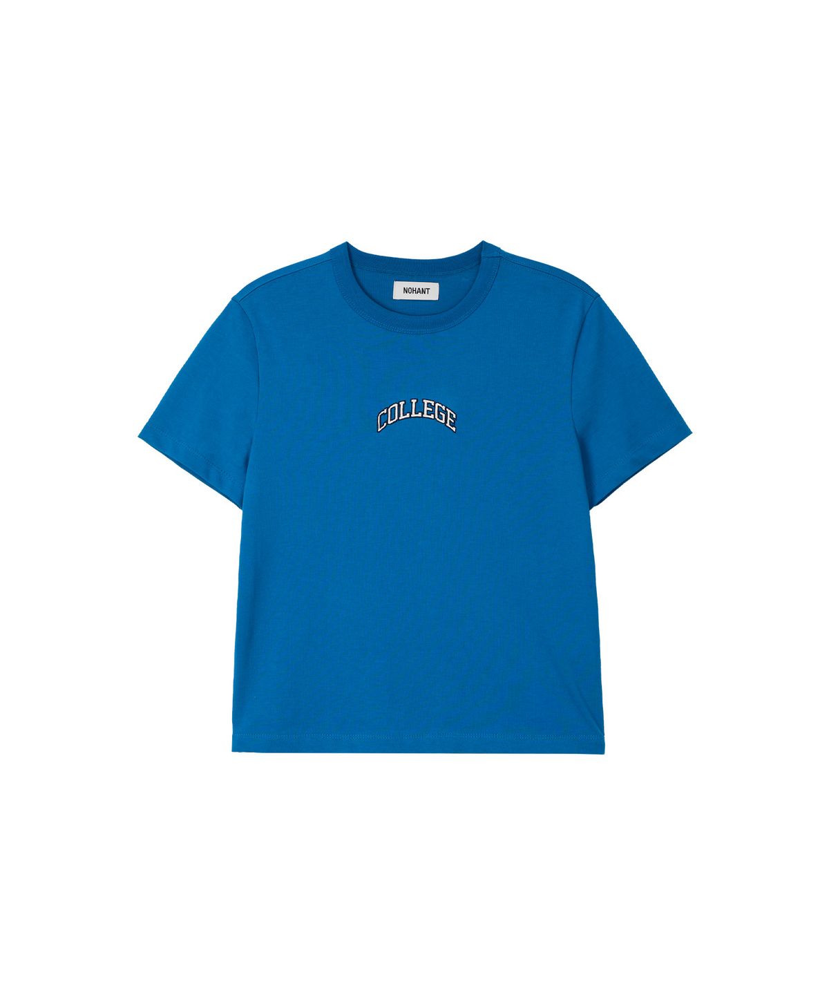 노앙(NOHANT) COLLEGE CROPPED T-SHIRT BLUE