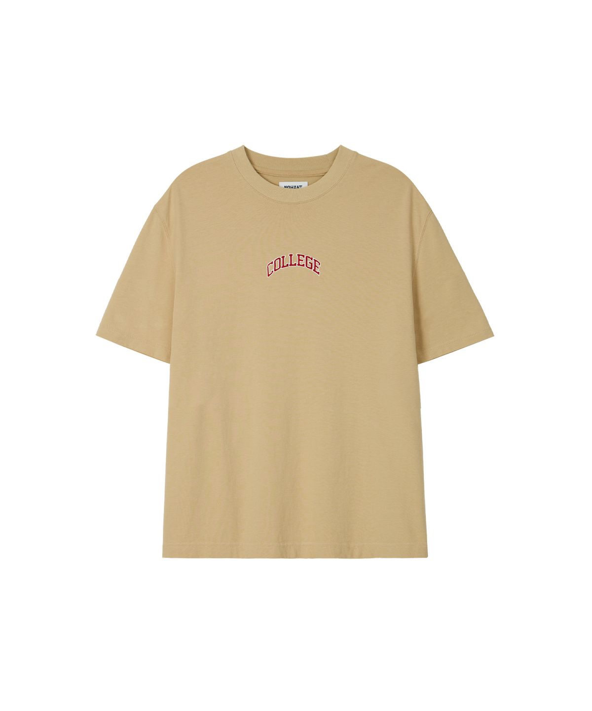 노앙(NOHANT) COLLEGE LOGO T-SHIRT BEIGE