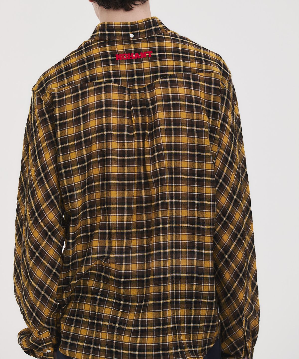노앙(NOHANT) SOFT SHEER CHECK SHIRT YELLOW