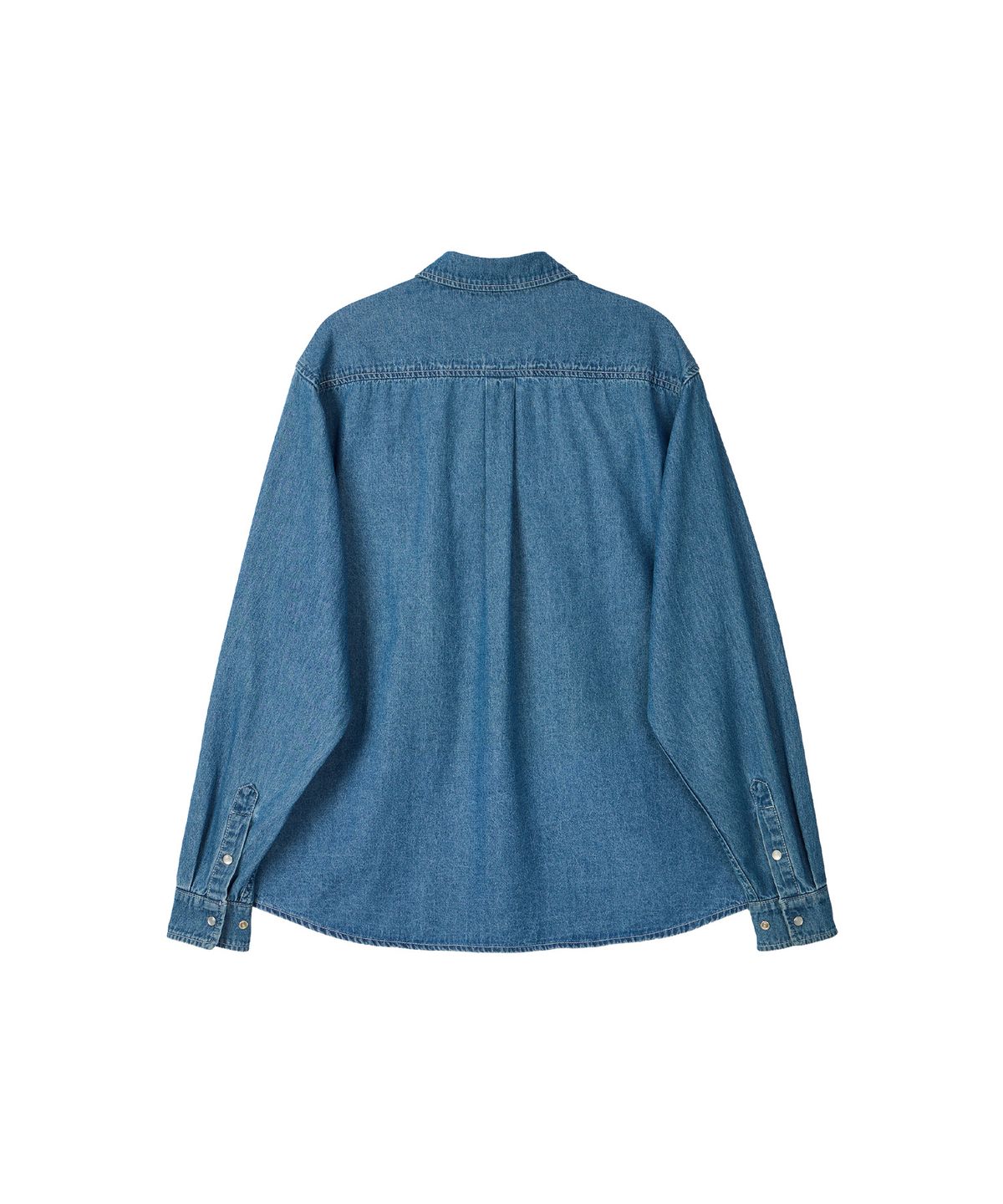 노앙(NOHANT) WESTERN BUTTON DENIM SHIRT MID BLUE