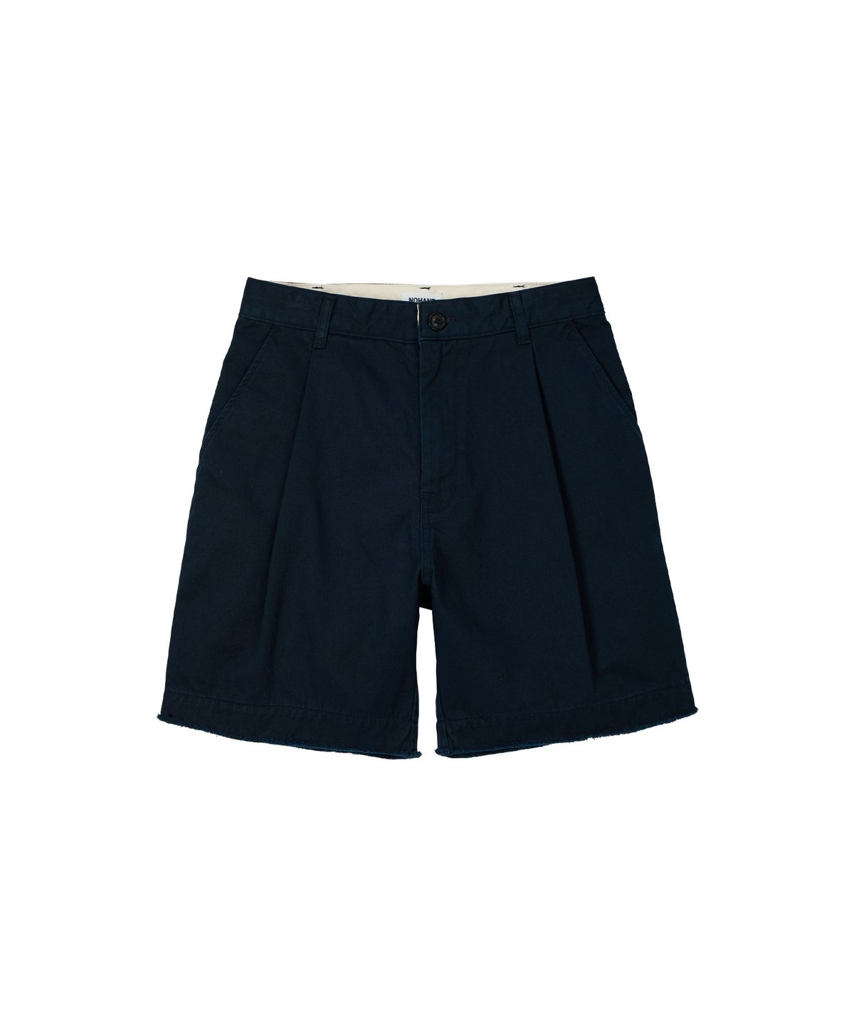 노앙(NOHANT) FRINGED CHINO SHORTS NAVY