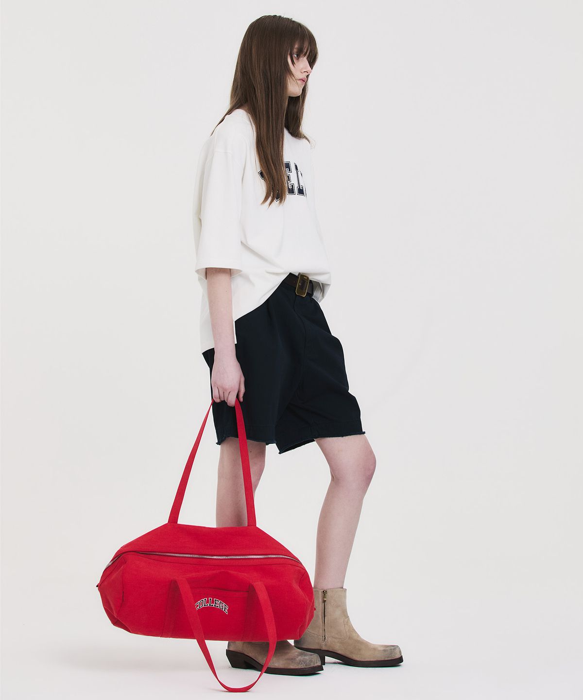 노앙(NOHANT) CANVAS DUFFEL BAG RED
