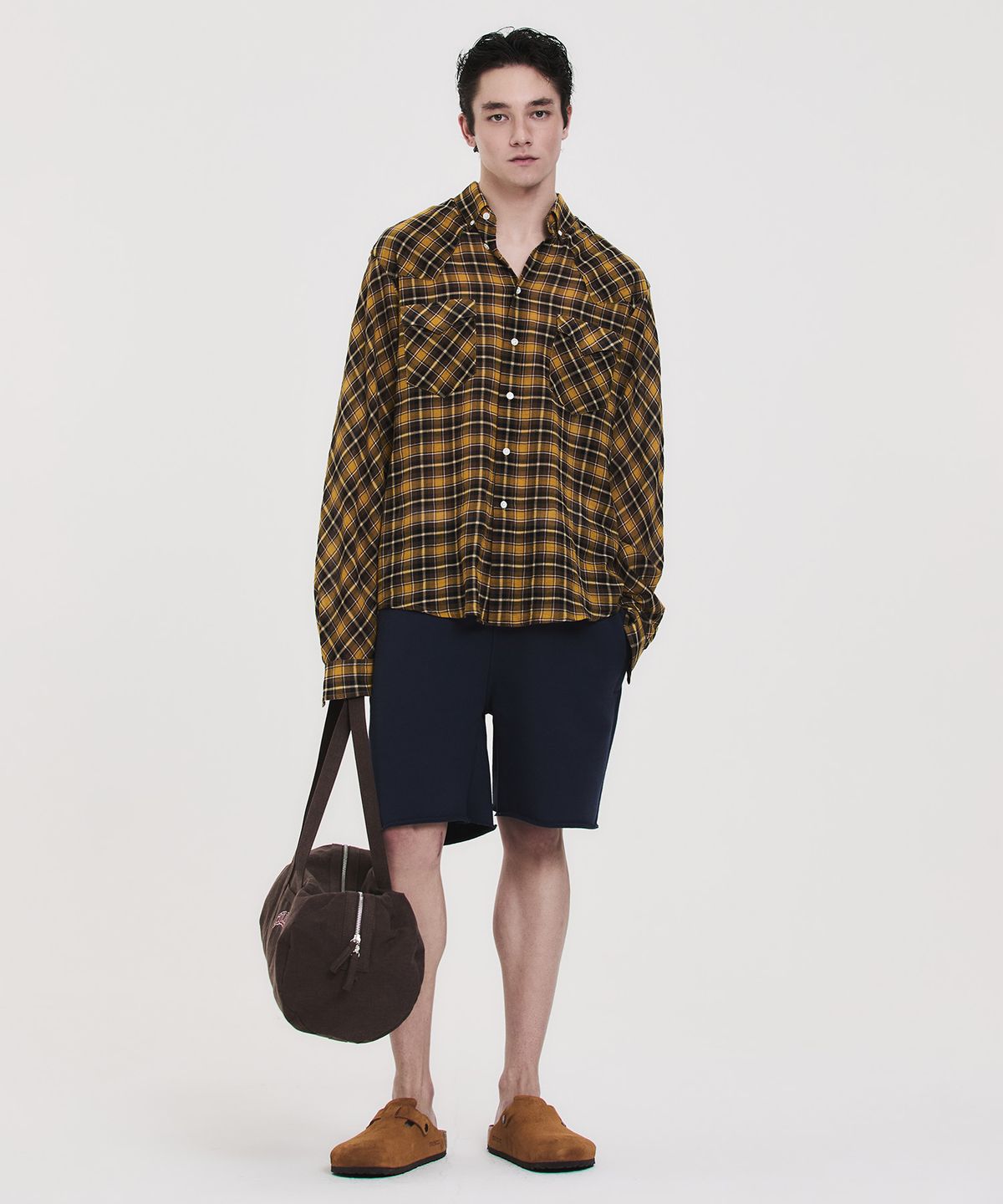 노앙(NOHANT) CANVAS DUFFEL BAG BROWN