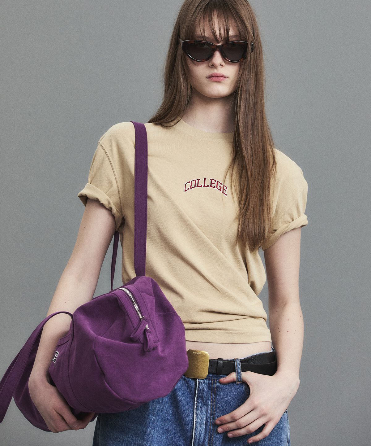 노앙(NOHANT) CANVAS DUFFEL BAG PURPLE