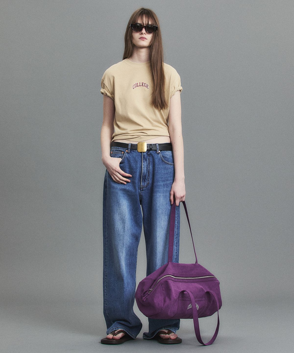 노앙(NOHANT) CANVAS DUFFEL BAG PURPLE