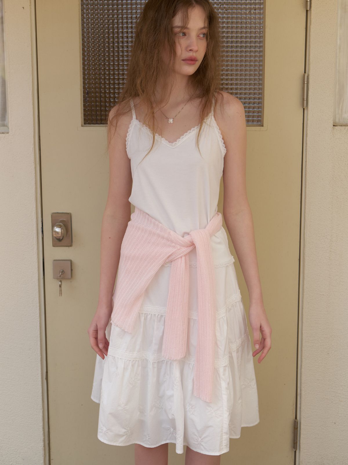 리엘(RE L) [3nd] Rosa lace sleeveless (ivory)