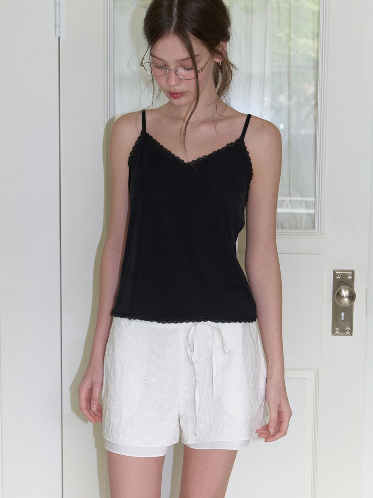 리엘(RE L) [2nd] Rosa lace sleeveless (black)
