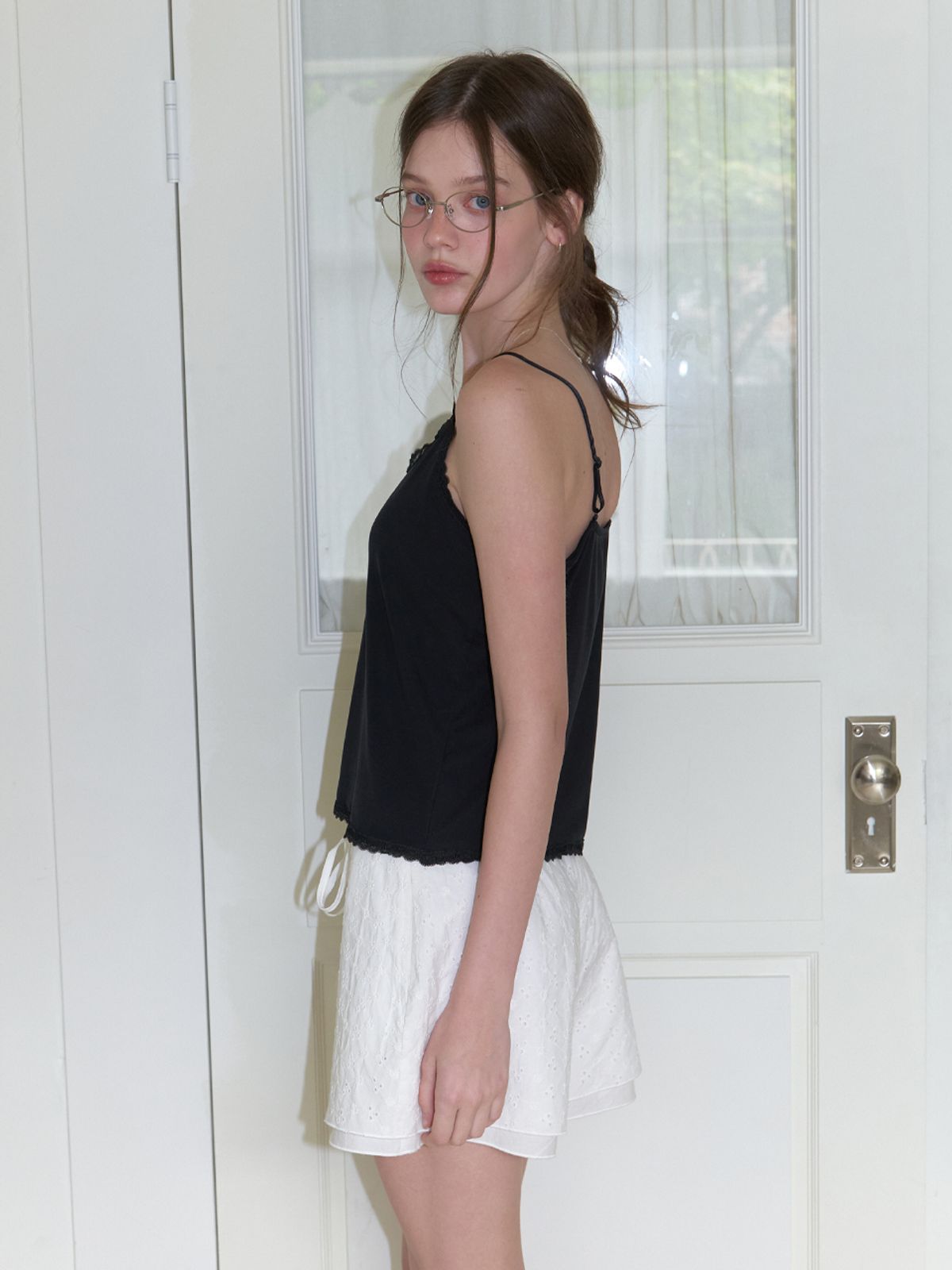 리엘(RE L) [2nd] Rosa lace sleeveless (black)