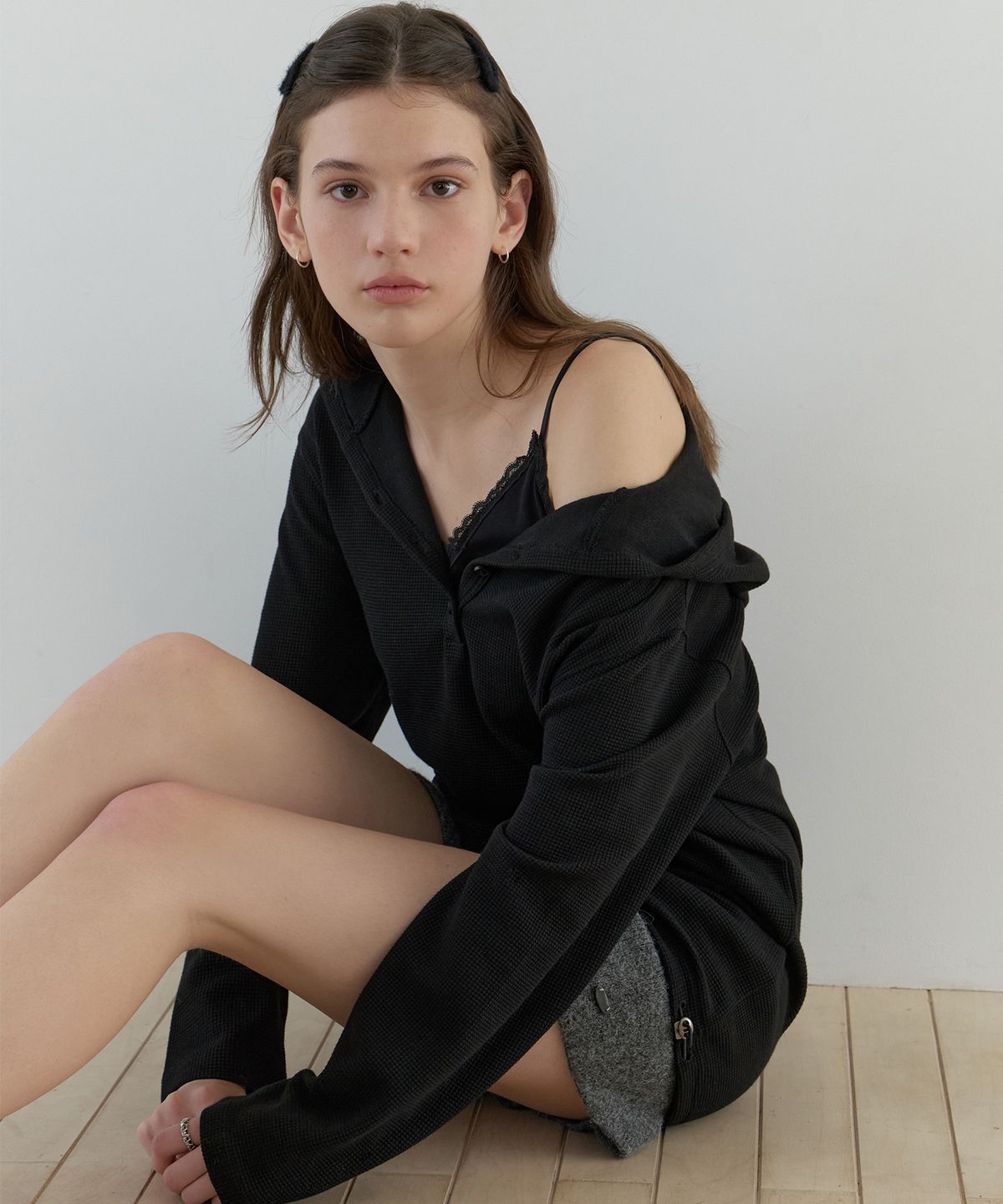 리엘(RE L) [2nd] Rosa lace sleeveless (black)