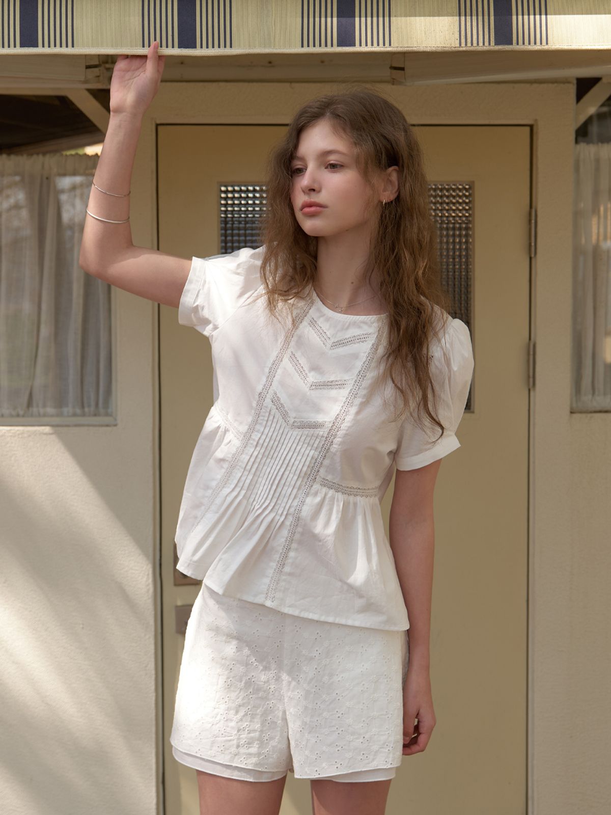 리엘(RE L) Joanne lace blouse (white)