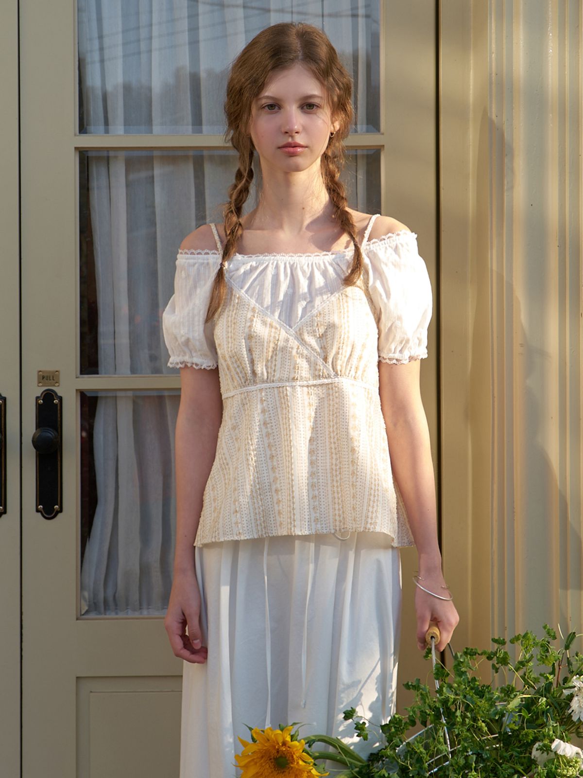 리엘(RE L) Liv sleeveless blouse (beige)