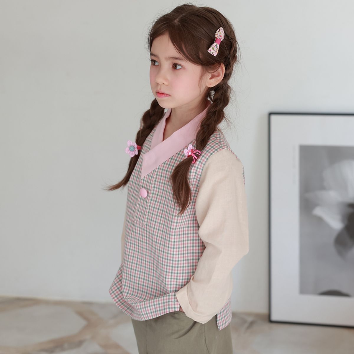하랑한복(HARANG HANBOK) 달래뎅이 아동 생활한복 상하의세트