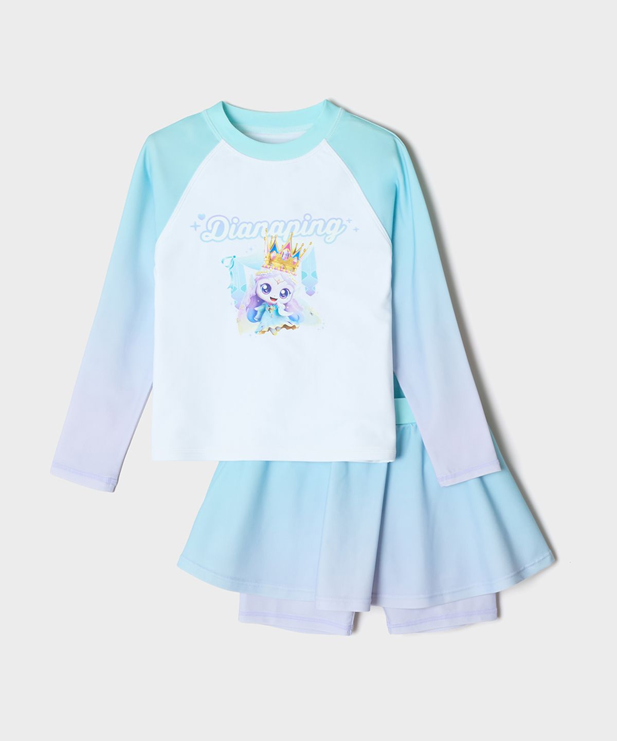 스파오 키즈(SPAO KIDS) [키즈] 캐치!티니핑6 여아 래쉬가드 세트(Powder Blue)_SPARG37KG3