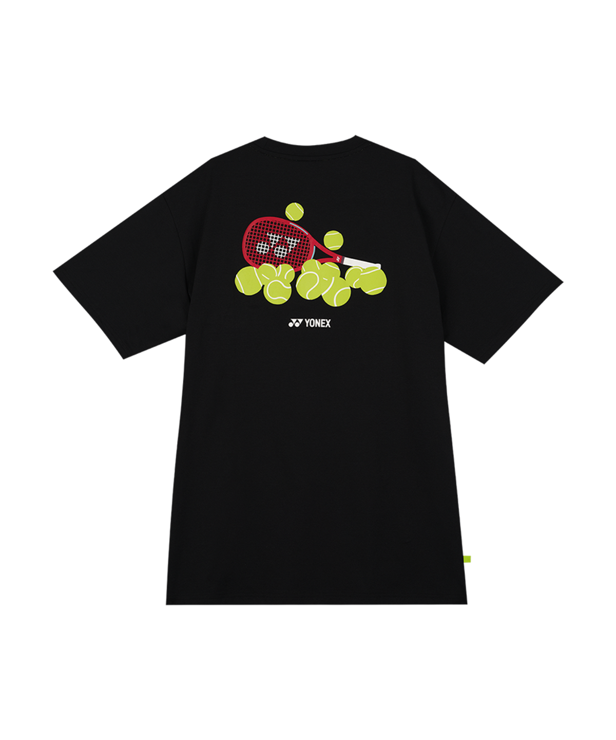 요넥스(YONEX) 265TS024U 블랙 남녀공용 라켓&볼 그래픽 캐주얼 반팔 티셔츠