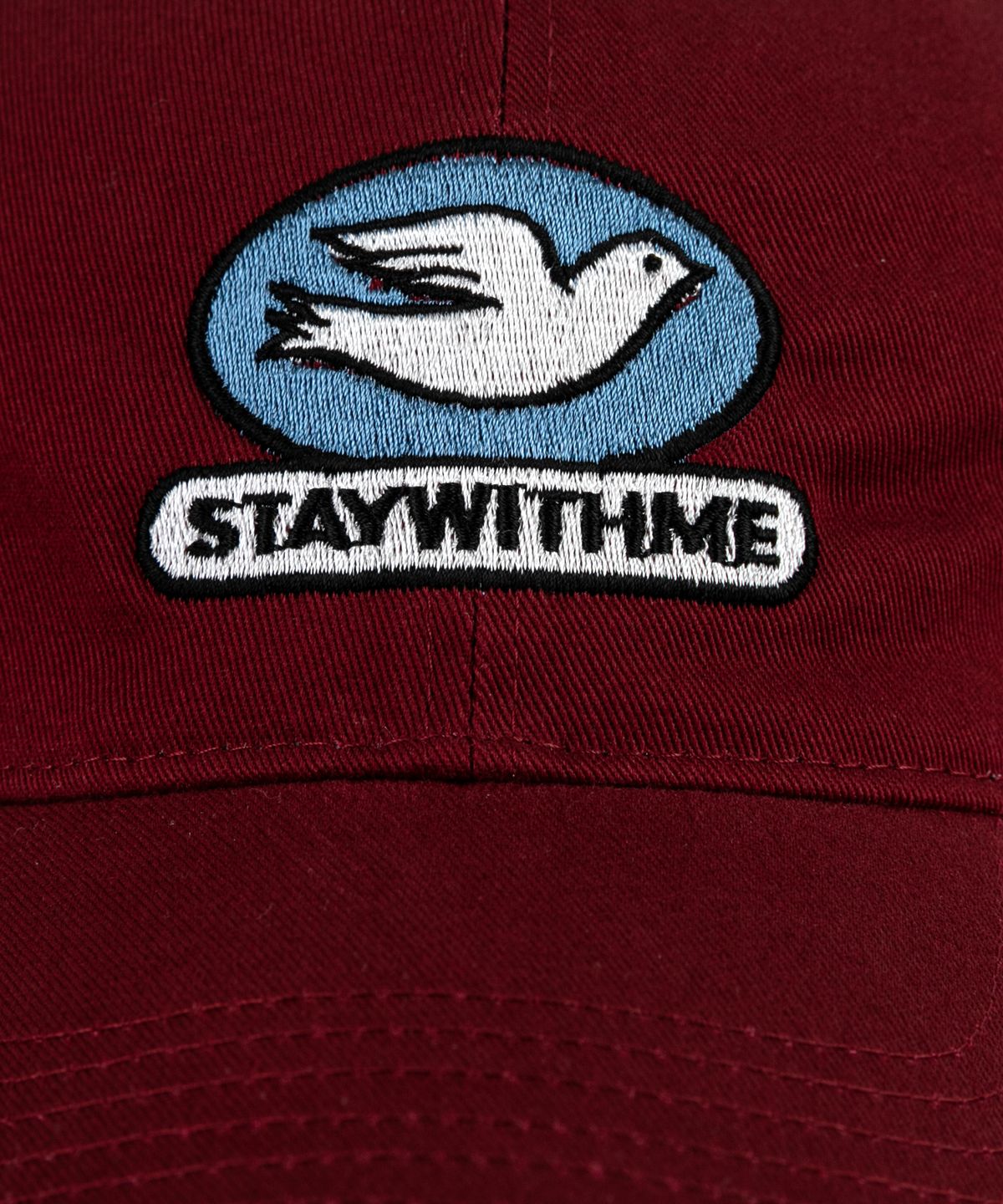 윅(WICK) STAY WITH ME 워싱 볼캡-버건디