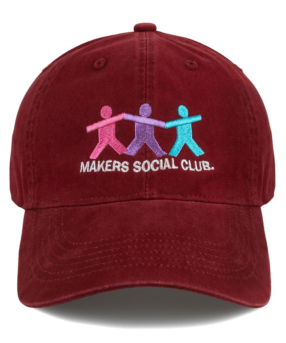 윅(WICK) MAKERS SOCIAL CLUB 카치온 볼캡-레드와인